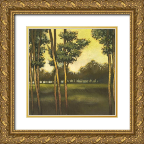 Through the Trees II Gold Ornate Wood Framed Art Print with Double Matting by Larson