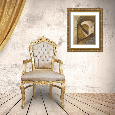 Walk With Me Gold Ornate Wood Framed Art Print with Double Matting by Larson