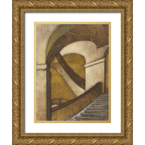 Walk With Me Gold Ornate Wood Framed Art Print with Double Matting by Larson