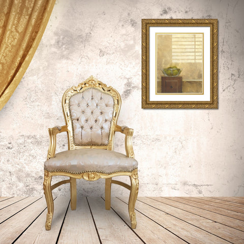 Window Light I Gold Ornate Wood Framed Art Print with Double Matting by Larson