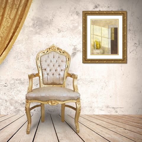 Window Light II Gold Ornate Wood Framed Art Print with Double Matting by Larson