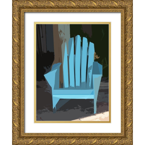 Adirondack I Gold Ornate Wood Framed Art Print with Double Matting by Mack
