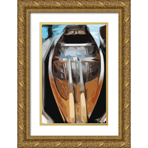Gently Down the Stream Gold Ornate Wood Framed Art Print with Double Matting by Mack