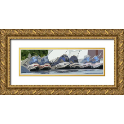 Tennies Gold Ornate Wood Framed Art Print with Double Matting by Mack