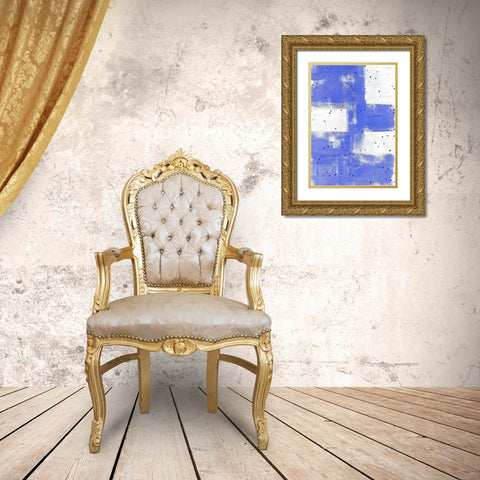 Confetti V Gold Ornate Wood Framed Art Print with Double Matting by King