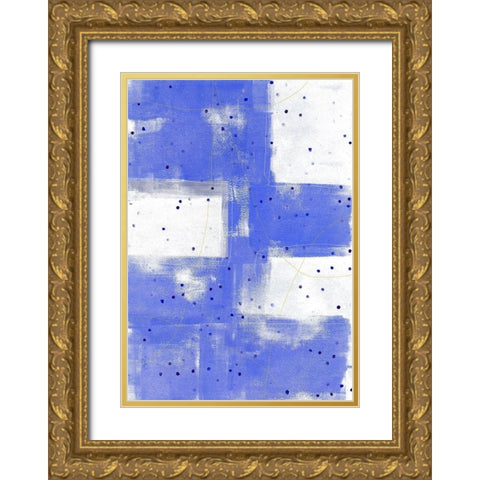 Confetti V Gold Ornate Wood Framed Art Print with Double Matting by King