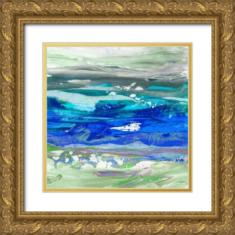 Cool Waters II Gold Ornate Wood Framed Art Print with Double Matting by King