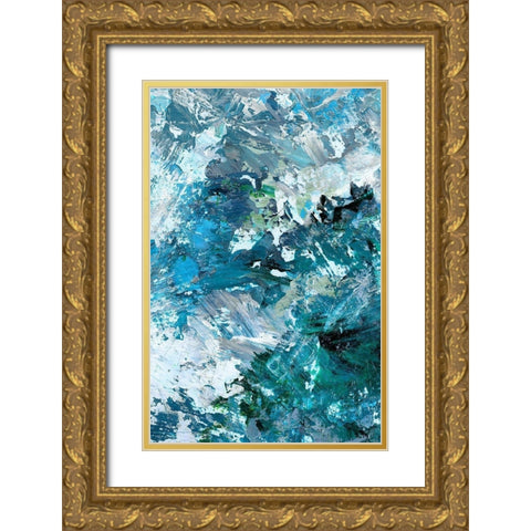 Multiple Blues I Gold Ornate Wood Framed Art Print with Double Matting by King