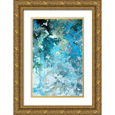 Multiple Blues II Gold Ornate Wood Framed Art Print with Double Matting by King