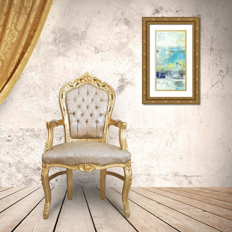 Painted Coast I Gold Ornate Wood Framed Art Print with Double Matting by King