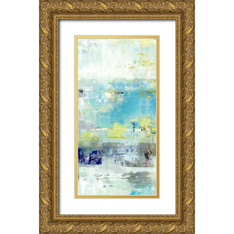 Painted Coast I Gold Ornate Wood Framed Art Print with Double Matting by King