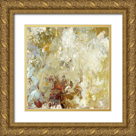 Layered Paint I Gold Ornate Wood Framed Art Print with Double Matting by King