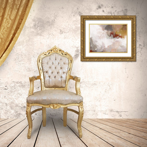 Urban Fall Gold Ornate Wood Framed Art Print with Double Matting by King