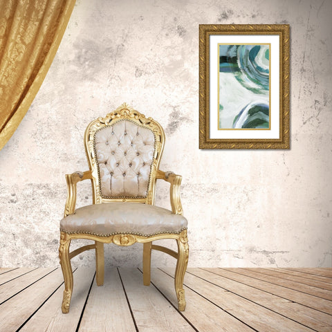 Loop I Gold Ornate Wood Framed Art Print with Double Matting by King