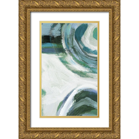 Loop I Gold Ornate Wood Framed Art Print with Double Matting by King