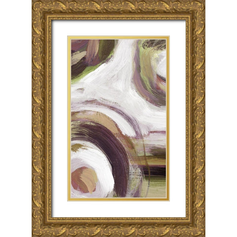 Loop Rose II Gold Ornate Wood Framed Art Print with Double Matting by King