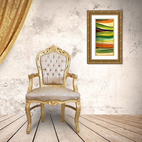 River Earth I Gold Ornate Wood Framed Art Print with Double Matting by King