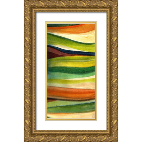 River Earth I Gold Ornate Wood Framed Art Print with Double Matting by King