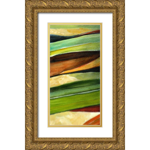 River Earth II Gold Ornate Wood Framed Art Print with Double Matting by King