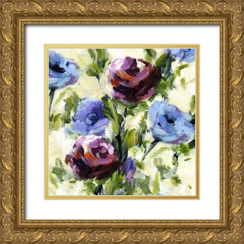 Floral Banquet II Gold Ornate Wood Framed Art Print with Double Matting by King