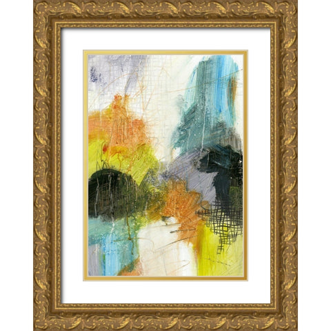 Patch I Gold Ornate Wood Framed Art Print with Double Matting by King