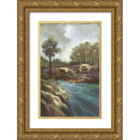 Around The Bend I Gold Ornate Wood Framed Art Print with Double Matting by Ricci