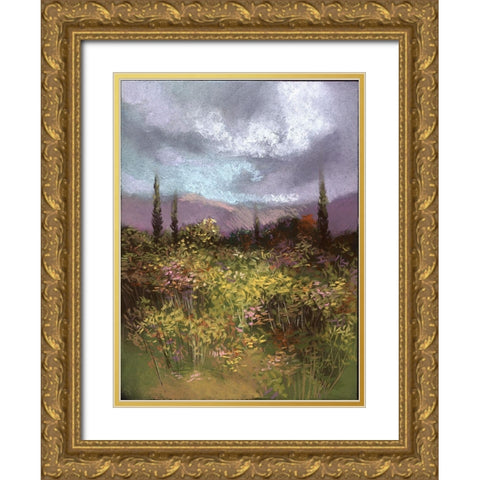 Pastel Landscape II Gold Ornate Wood Framed Art Print with Double Matting by Ricci