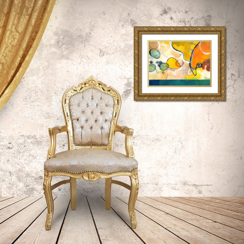 Olives II Gold Ornate Wood Framed Art Print with Double Matting by Scott