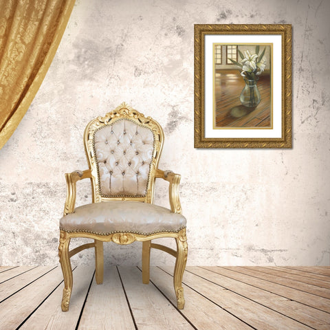 Good Night Gold Ornate Wood Framed Art Print with Double Matting by Scott