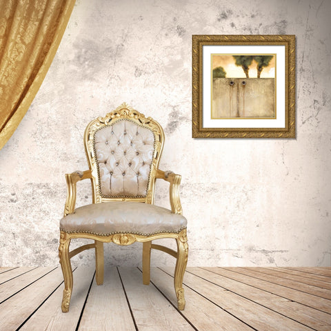 Peeking Palm I Gold Ornate Wood Framed Art Print with Double Matting by Scott