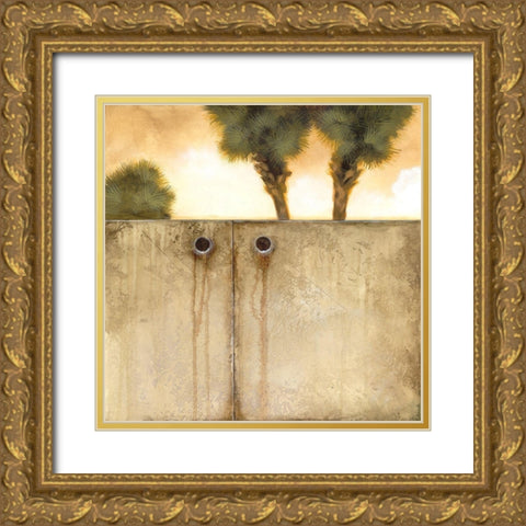 Peeking Palm I Gold Ornate Wood Framed Art Print with Double Matting by Scott
