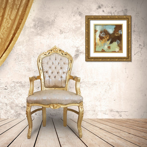 Tea Leaves I Gold Ornate Wood Framed Art Print with Double Matting by Scott
