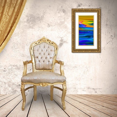 Sunset Waves I Gold Ornate Wood Framed Art Print with Double Matting by Tripp