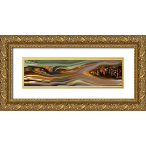 Urban Abstract I Gold Ornate Wood Framed Art Print with Double Matting by Tripp