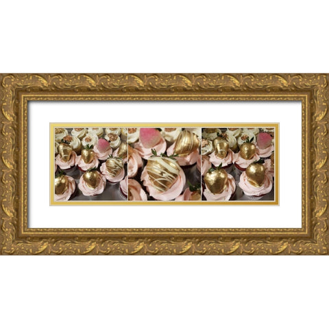 Cupcake Wall Gold Ornate Wood Framed Art Print with Double Matting by Phillip, Jamie