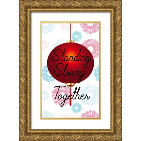 Love For Asians Gold Ornate Wood Framed Art Print with Double Matting by Phillip, Jamie