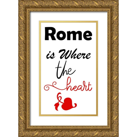 Rome 2 Gold Ornate Wood Framed Art Print with Double Matting by Phillip, Jamie