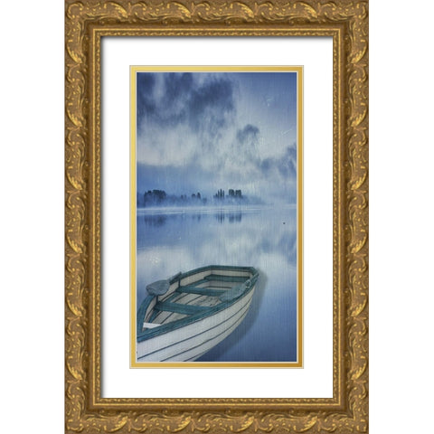 Row Boat 1 Gold Ornate Wood Framed Art Print with Double Matting by Phillip, Jamie
