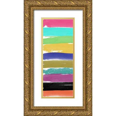Abstract Wall 2 Gold Ornate Wood Framed Art Print with Double Matting by Phillip, Jamie