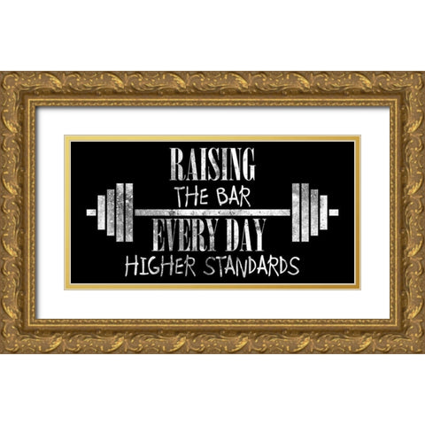 Gym 1 Gold Ornate Wood Framed Art Print with Double Matting by Phillip, Jamie