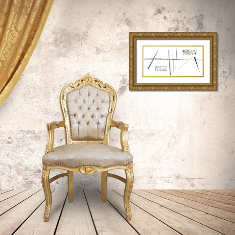 Clean Line Abstract Gold Ornate Wood Framed Art Print with Double Matting by Phillip, Jamie