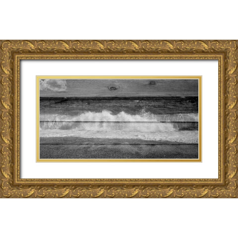 Black Ocean Gold Ornate Wood Framed Art Print with Double Matting by Phillip, Jamie