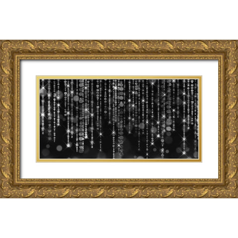 Sparkles Gold Ornate Wood Framed Art Print with Double Matting by Phillip, Jamie