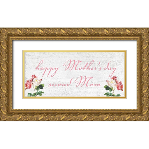 Second Mom Gold Ornate Wood Framed Art Print with Double Matting by Phillip, Jamie