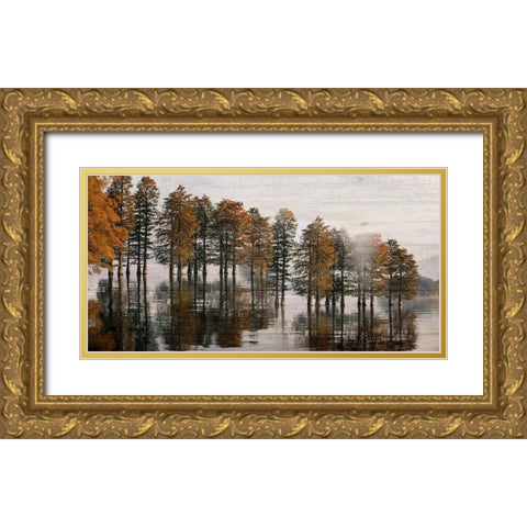 Take Me To The Lake Gold Ornate Wood Framed Art Print with Double Matting by Phillip, Jamie