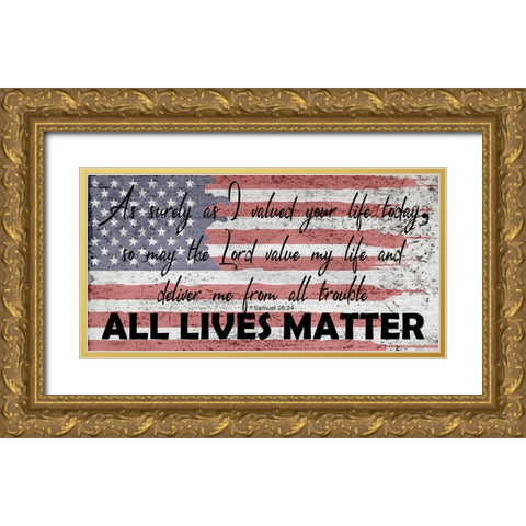 Lives Gold Ornate Wood Framed Art Print with Double Matting by Phillip, Jamie