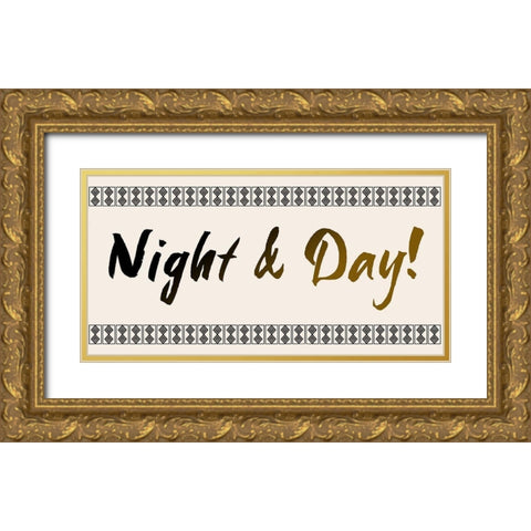 Night And Day Gold Ornate Wood Framed Art Print with Double Matting by Phillip, Jamie