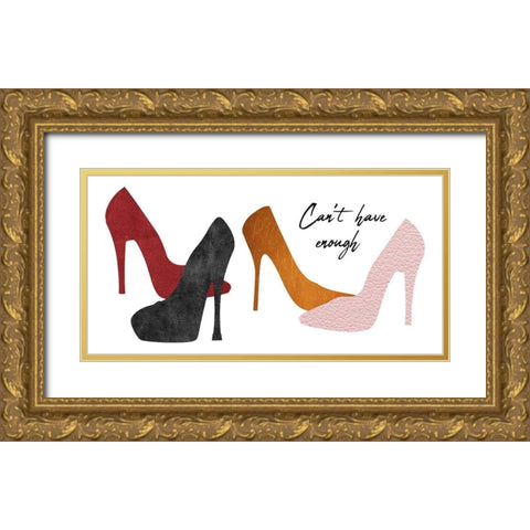 Shoes Gold Ornate Wood Framed Art Print with Double Matting by Phillip, Jamie