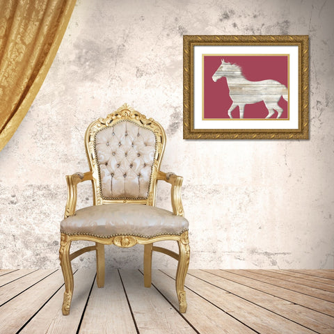 Run Along Gold Ornate Wood Framed Art Print with Double Matting by Phillip, Jamie
