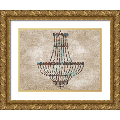 Chandelier 2 Gold Ornate Wood Framed Art Print with Double Matting by Phillip, Jamie